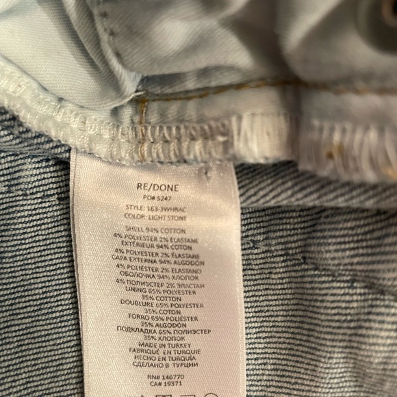 Re/Done 90s High-Rise Ankle Crop Jeans in Light Stone. Size 28 - Picture 9 of 9